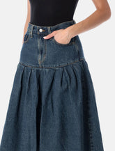 Levi's pleated denim midi skirt - | Spazio Pritelli