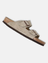 Birkenstock Arizona Suede Flat Sandals in Taupe - | Spazio Pritelli