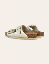 Birkenstock Arizona Kids Birko-Flor® metallic gold sandals - | Spazio Pritelli