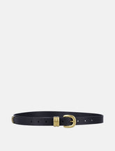 By Malene Birger Zoilo black and gold leather belt - | Spazio Pritelli
