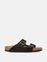 Birkenstock Arizona Suede Flat Sandals in Mocha - | Spazio Pritelli