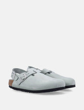 Birkenstock Tokio Nubuk in Pure Sage Leather Clog - | Spazio Pritelli