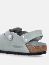 Birkenstock Tokio Nubuk in Pure Sage Leather Clog - | Spazio Pritelli