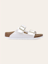 Birkenstock Arizona Kids Birko-Flor® metallic pearl sandals - | Spazio Pritelli