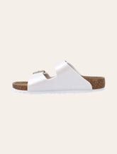 Birkenstock Arizona Kids Birko-Flor® metallic pearl sandals - | Spazio Pritelli
