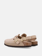 Birkenstock Tokio Nubuk in Sandcastle Leather Clog - | Spazio Pritelli
