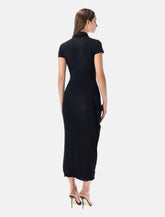 Ottolinger black Twisted Polo midi dress - | Spazio Pritelli