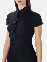 Ottolinger black Twisted Polo midi dress - | Spazio Pritelli