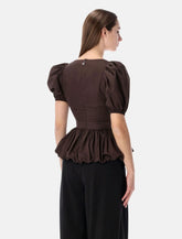 Rotate puff-sleeve bubble top - | Spazio Pritelli