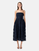 Rotate flared 3D lace midi dress - | Spazio Pritelli