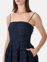 Rotate flared 3D lace midi dress - | Spazio Pritelli