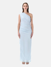 Rotate light blue one-shoulder dress - | Spazio Pritelli