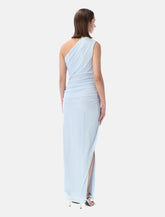 Rotate light blue one-shoulder dress - | Spazio Pritelli