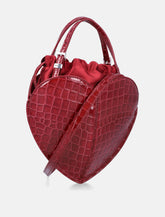 Rotate Heart bag bordeaux Croco - | Spazio Pritelli
