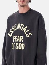 Essentials Fear of God black Campus 90s crewneck sweatshirt - | Spazio Pritelli