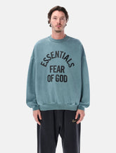 Essentials Fear of God light blue Campus 90s crewneck sweatshirt - | Spazio Pritelli