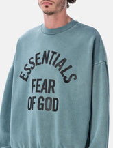Essentials Fear of God light blue Campus 90s crewneck sweatshirt - | Spazio Pritelli