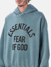 Essentials Fear of God light blue Campus 90s hoodie - | Spazio Pritelli