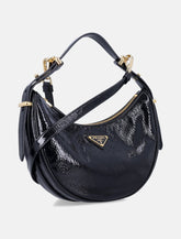 Prada Bag Arqué Enameled Triangle Logo Detachable Straps Shine - | Spazio Pritelli