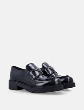 Prada Chocolate brushed leather loafers - | Spazio Pritelli