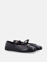 Prada black nappa leather ballerinas - | Spazio Pritelli