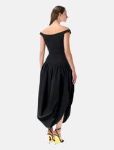 Magda Butrym black draped off-shoulder gown - | Spazio Pritelli