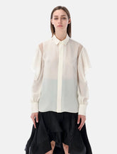 Sacai Satin Ecru Shirt - | Spazio Pritelli