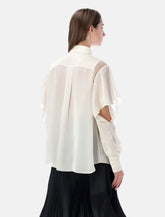 Sacai Satin Ecru Shirt - | Spazio Pritelli