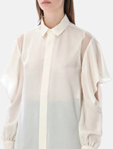 Sacai Satin Ecru Shirt - | Spazio Pritelli