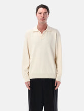 Roberto Collina irregular texture cotton polo - | Spazio Pritelli