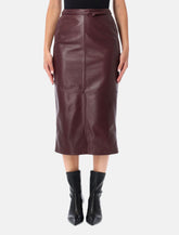 Alberta Ferretti leather midi skirt - | Spazio Pritelli