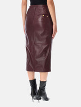 Alberta Ferretti leather midi skirt - | Spazio Pritelli