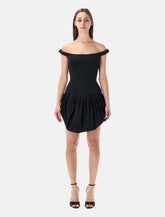 Magda Butrym off-shoulder black mini dress - | Spazio Pritelli
