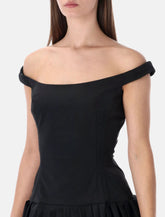 Magda Butrym off-shoulder black mini dress - | Spazio Pritelli