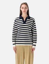 Ralph Lauren striped cashmere polo jumper - | Spazio Pritelli