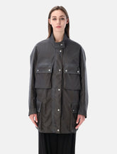 Prada washed Re-Nylon caban jacket - | Spazio Pritelli