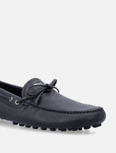 Prada Grid Black Leather Loafers - | Spazio Pritelli