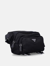 Prada black Re-Nylon and Saffiano shoulder bag - | Spazio Pritelli