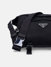 Prada black Re-Nylon and Saffiano shoulder bag - | Spazio Pritelli
