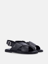 Prada crisscross leather sandals - | Spazio Pritelli