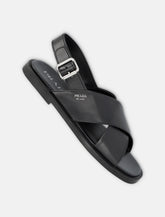 Prada crisscross leather sandals - | Spazio Pritelli
