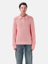 Sunflower cotton linen polo sweater - | Spazio Pritelli