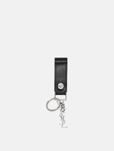 Saint Laurent Cassandre Man Leather Key Ring - | Spazio Pritelli
