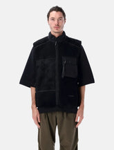 And Wander Mix Boa patchwork vest - | Spazio Pritelli