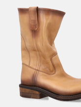 Miu Miu Foule leather booties - | Spazio Pritelli