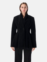 Stella McCartney waisted plush coat - | Spazio Pritelli