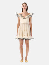 Zimmermann embroidered frilled mini dress - | Spazio Pritelli