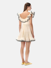Zimmermann embroidered frilled mini dress - | Spazio Pritelli