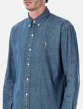 Polo Ralph Lauren blue custom-fit denim shirt - | Spazio Pritelli