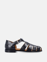 Sebago black leather Gurkha Tale sandals - | Spazio Pritelli
